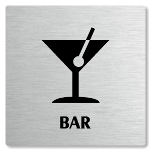 Bar, 80x80mm, stříbrná, Nevada